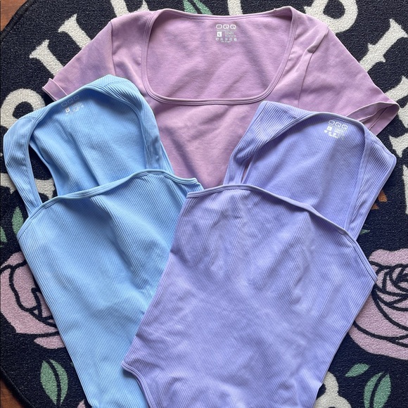 OQQ Tops - OQQ bundle Pastel Lavender and Light Blue Tops size Large